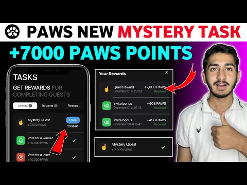 paws mystery quest today | paws mystery quest | 7000 paws mystery quest | paws airdrop new task