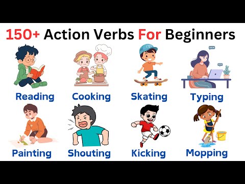 150 Plus Action Verbs For Kids | Action Verbs For Beginners | English Speaking Practice | Verbs