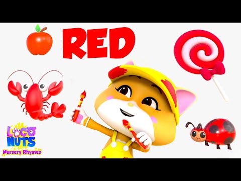 Red Color Song, Kids Learning Video And Nursery Rhymes