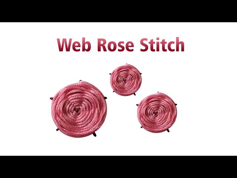 Web Rose Hand Embroidery Design