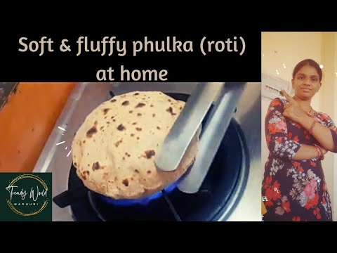 దూదిలాంటి మెత్తటి పుల్కా తయారే విధానం || how to make soft & fluffy phulka at home in Telugu || #roti