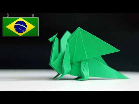 Origami de Dragão - Instruções em Português PT-BR