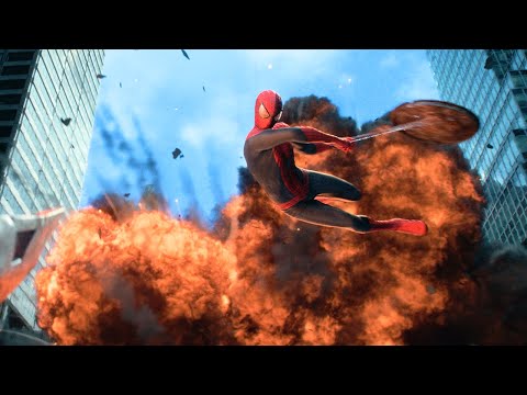 스파이더맨 vs 라이노 전투 엔딩 장면 | 어메이징 스파이더맨 2 (The Amazing Spider-Man 2, 2014) [4K]