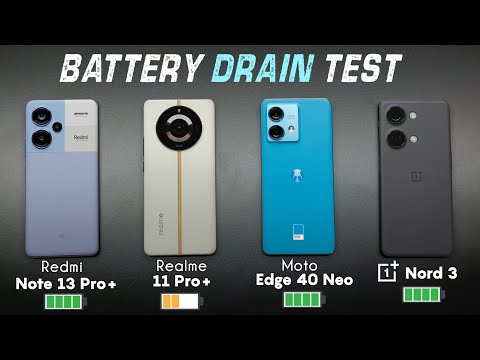 Redmi Note 13 Pro Plus vs Realme 11 Pro Plus vs Moto Edge 40 Neo vs Nord 3 Battery Drain Test!