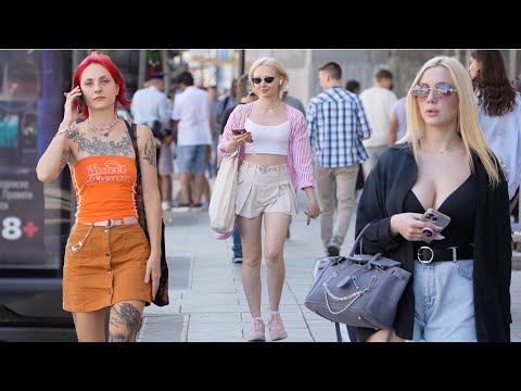 🔥❤️‍🔥Hot Girls and Hot Evening Life in Russia S.Petersburg Walk Сity Tour, Russian Girls & Guys❤️‍🔥