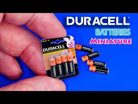 DIY Miniature Duracell Batteries 4 Count Pack | How to make for DollHouse