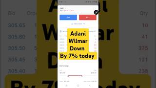 Why Adani Wilmar fell 7% today? #shorts #stockmarket