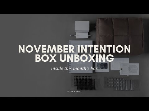 November Intention Box Unboxing | Cozy Planning Essentials by Cloth & Paper