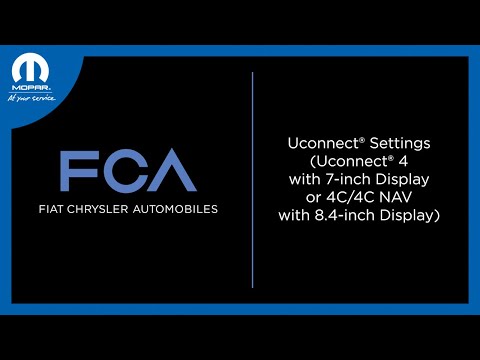 Uconnect® Settings (4/4 NAV-7" or 8.4" Display) | How To | 2025 Chrysler, Dodge, Jeep & Ram Vehicles