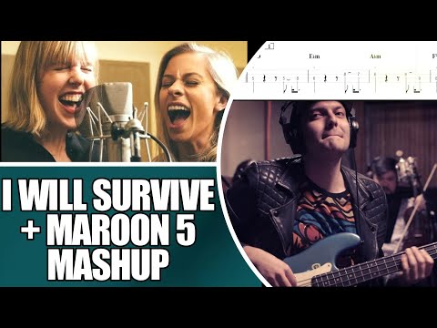 I Will Survive + Maroon 5 Mashup - Pomplamoose ft. Andie Case | Bass Transcription