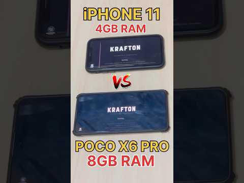 iPHONE 11😈 Vs POCO X6 PRO☠️- Bgmi speed TEST #bgmi #iphone11 #pocox6pro #viralshorts