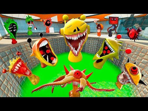 💥 TOXIC POOL NEW EVOLUTION OF SIMON YELLOW SPRUNKI ALL PHASES SPARTAN KICKING in Garry's Mod !