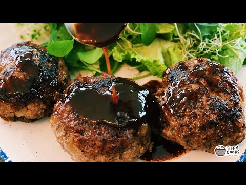 Juicy, savory, tender beef patty stuffed with melting cheese inside