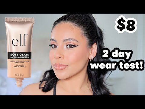 *NEW* $8 e.l.f. Soft Glam Satin Foundation: 2 Day Wear Test