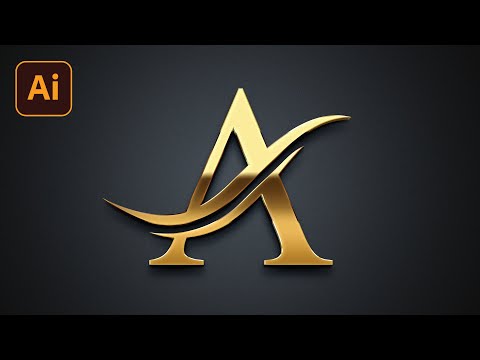 Logo Design : Professional A letter logo design in Illustrator | Illustrator Tutorial