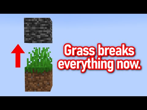 Grass is now the strongest item in the game. It can break everything.