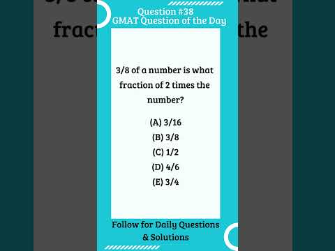 GMAT Question #gmat#gmatfocus #gmatprep  #shorts #maths #exam#gmatproblemsolving #onlinetutor