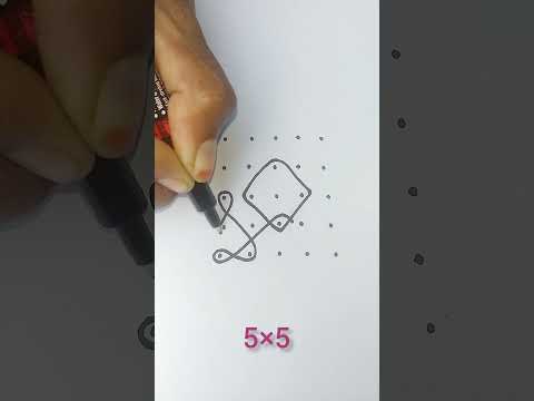 5×5dots simple sikku kolam ||dharas house||#shorts