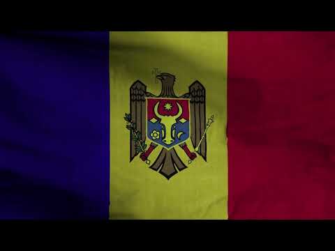 [10 Hours] Moldavian Flag Waving - Video & Audio - Waving Flags