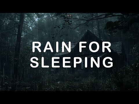 Rain Sounds with Cabin Wood to Sleep Fast - Rainy Night in Jungle for Deep Sleeping