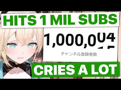 Iroha Cries On Hitting 1 Million Subs (Hololive) [Eng Subs]