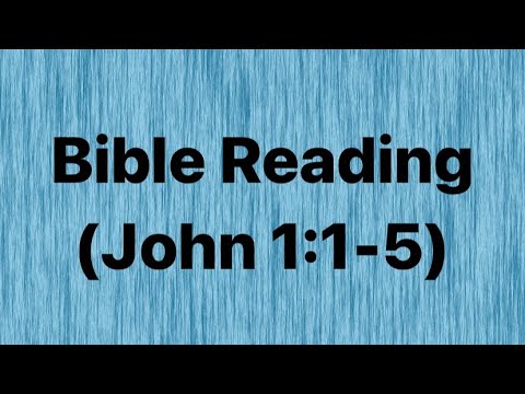 Bible Reading (John 1:1-5)