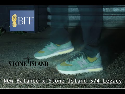 Stone Island x New Balance 574 "Light Green and Mustard"