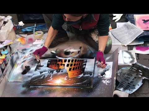 Spray Painting Rome, Rome Street Art , Street spray painting