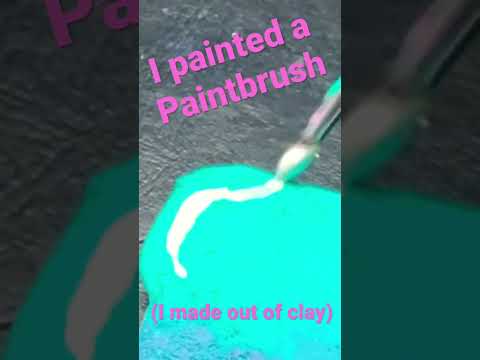 I painted a paintbrush #satisfyingpainting #satisfying