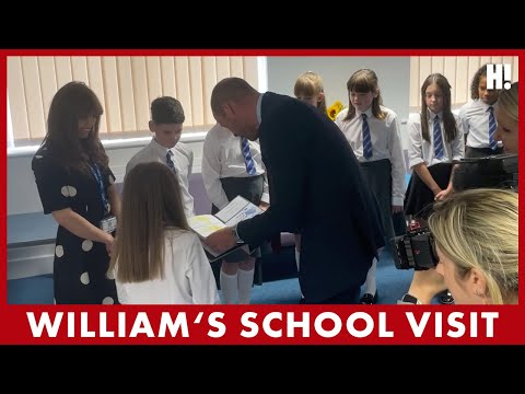 ADORABLE moments as Prince William meets school kids during Wales trip | HELLO!