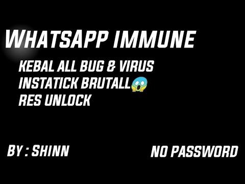 WHATSAPP IMMUNE  ||  BRUTAL INSTATICK || RES UNLOCK KEBAL ALL BUG & VIRUS || NO PASSWORD!