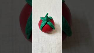 Clay Art| Tomato #diy #art #clay#shorts #youtubeshorts