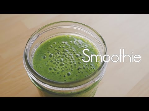 【Smoothie】柿とみかん、ケールと小松菜のグリーンスムージー【Vegan】