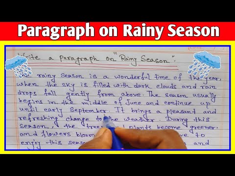 Essay on Rainy Season in english|Write a paragraph on Rainy Season|Rainy Season essay|10 lines rainy