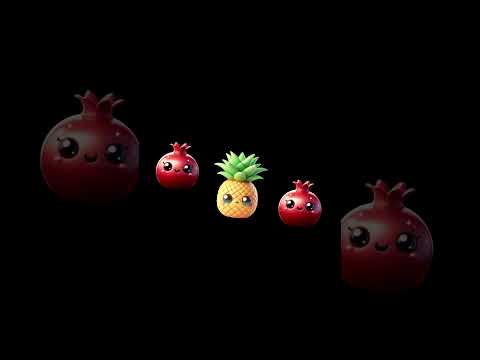 Funny Fruits Sensory Video Shorts #20 #highcontrast #BabySensory #babydiscovery #sensoryhighcontrast