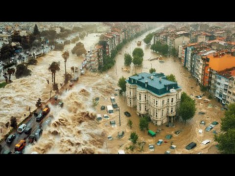 Turkey now! Monstrous scenes of chaos in flooded Istanbul!