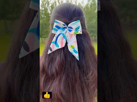 Long tail hair bow clip👍🦋 #hairstyle #viral #shorts