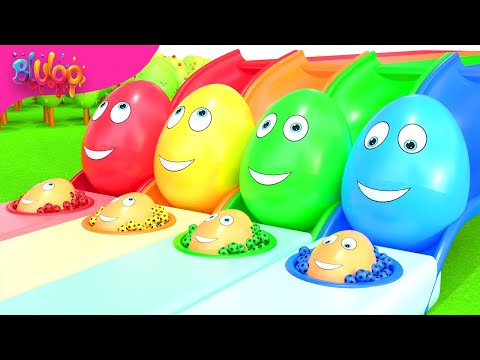 Surprise Eggs Kids Song | Colorful Eggs | BluLoo Nursery Rhymes & Kids Songs