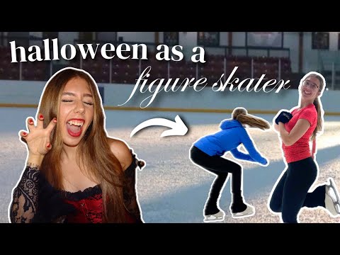 a day in my life as a figure skater but it's ✨halloween✨ | halloween skating vlog