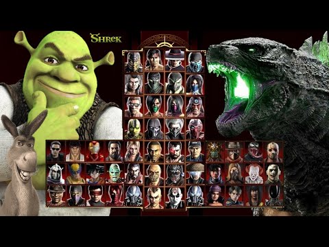 Mortal Kombat 9 - SHREK & GODZILLA - Expert Tag Ladder - Gameplay @(1080p) - 60ᶠᵖˢ ✔