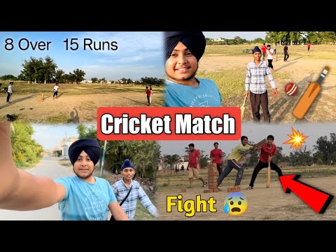 First Time Cricket Match * 😨 8 Over ch  15 Run 🥲* || Raman vlogs