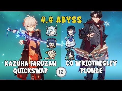 Kazuha x Faruzan Quickswap & C0 Wriothesley Plunge - 4.4 Spiral Abyss | Genshin Impact