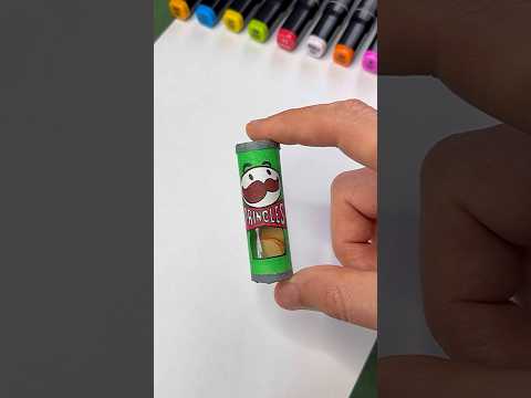 Miniature Pringles Chips #shorts #art #diy #papercraft