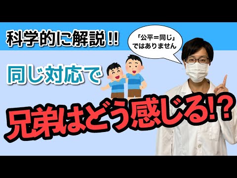 兄弟に公平な対応をするってどういうこと？を科学的に解説！！