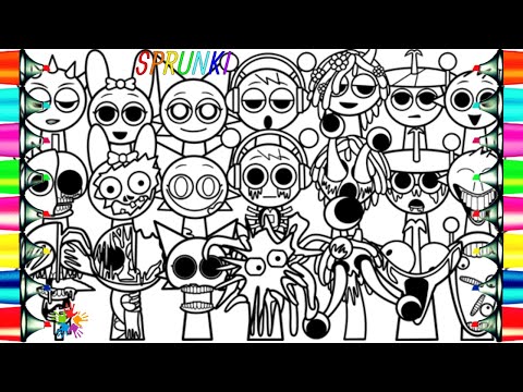 Phase 1 VS Phase 2 VS Phase 3 in Incredibox Sprunki / Coloring Page / NCS Music