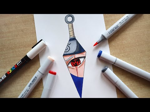 How to Draw Kakashi in Kunai - Step By Step Tutorial | Naruto