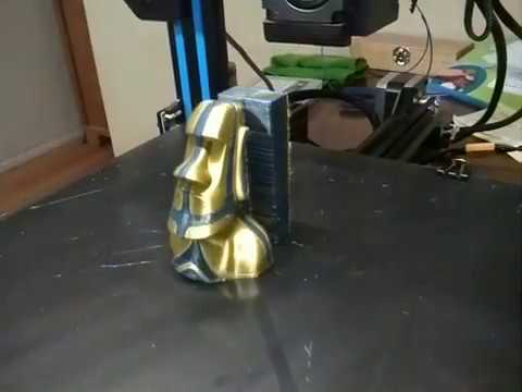 3d print Timelapse Easter Island Moai 2 color