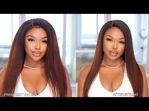 NATURAL 4C EDGES KINKY WIG INSTALL | FRESH PERM LOOK -  Luvme Hair