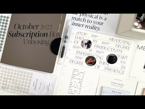 October '22 Penspiration and Planning + Stationery Box Unboxing | Cloth & Paper