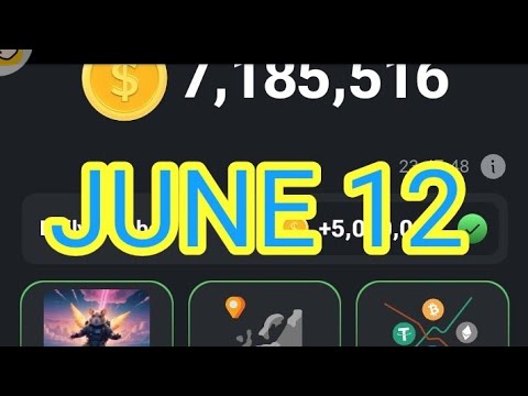 ✅SOLVED hamster Kombat combo cards for today june 12